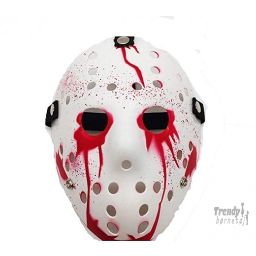 Hockey maske med røde tårer